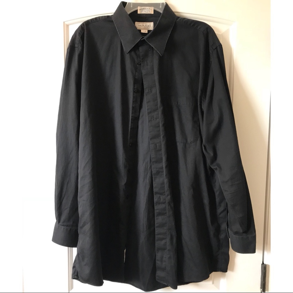 Black Murano button down dress shirt 17-35